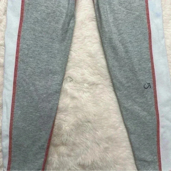 GAP Brushed Jersey Sweatpants  / Leggings Grey / White / Red Size Small - Picture 14 of 16